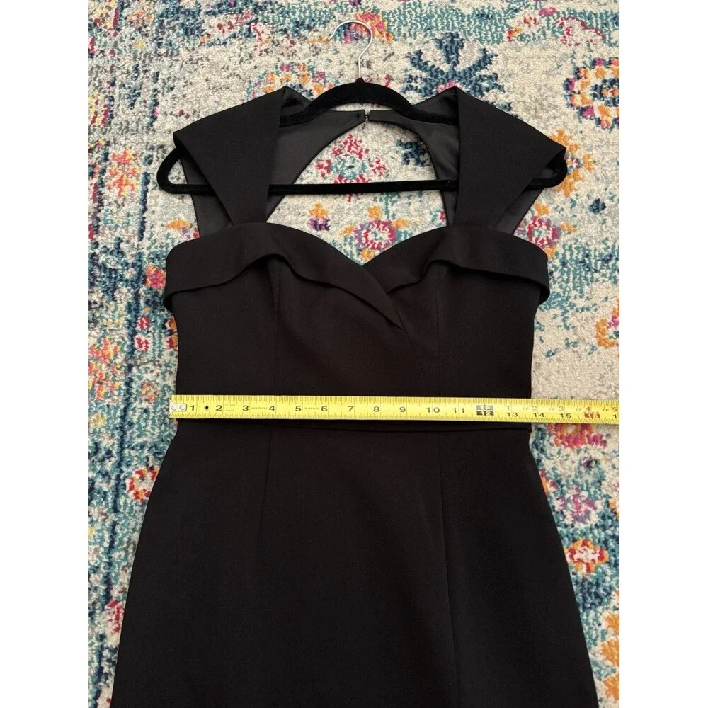 Aidan Mattox Sweetheart Neck Midi Sheath Dress in Black Women’s Size 4‎